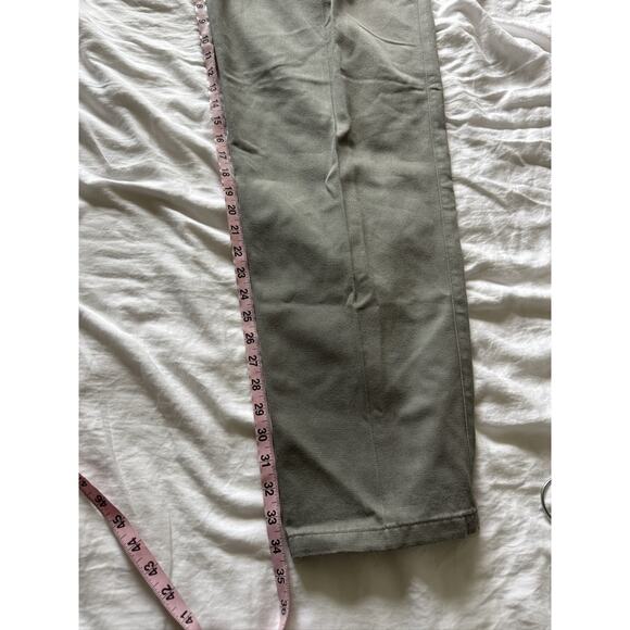 Eddie Bauer Womens Tall Chino Pants Green Cotton Pleated Size 20 Classic Casual - Picture 7 of 8